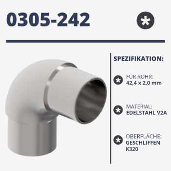 Coude acier inox A2 a emboiter pour soudure