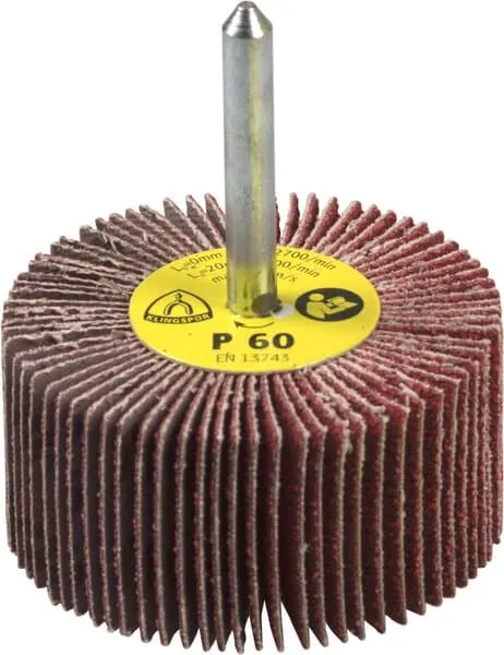 KLINGSPOR Roue à lamelle KM 615 Ø 40MM, largeur 20MM, GR 60, queue de 6MM