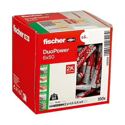 FISCHER Cheville bi-matière à expansion 6x50 B100