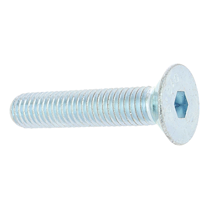 Vis métaux tête fraisée 6 pans creux FHC acier zingué blanc (4, 10, Filetage total, 10 pcs, 14)
