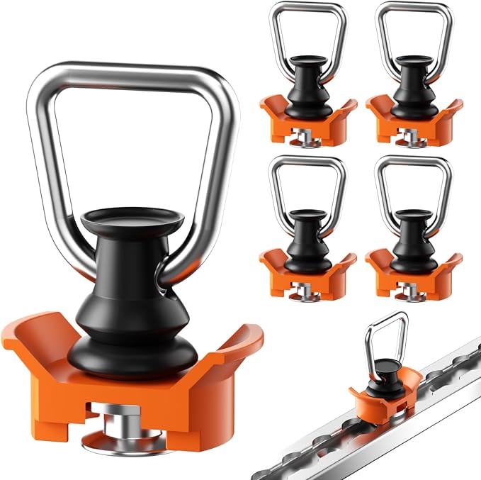 Lot de 4 ferrures d'extrémité simples pour rails d'arrimage - 1000 kg/dan