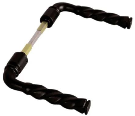 [060518] BEQ DOUBLE ALU TORSADEE NOIRE Ø6mm