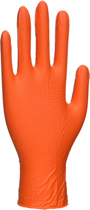 [CIA082] GRIPPAZ Gant nitrile non poudré ORANGE ou NOIR haute résistance T.9/L B50